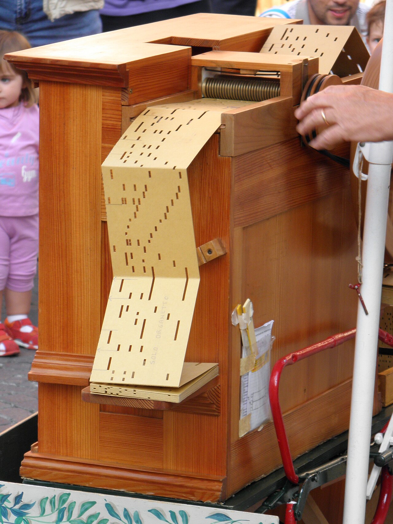 Figure 3 — A punched 20-note busker roll — the paper realisation of the note-vs-time grid