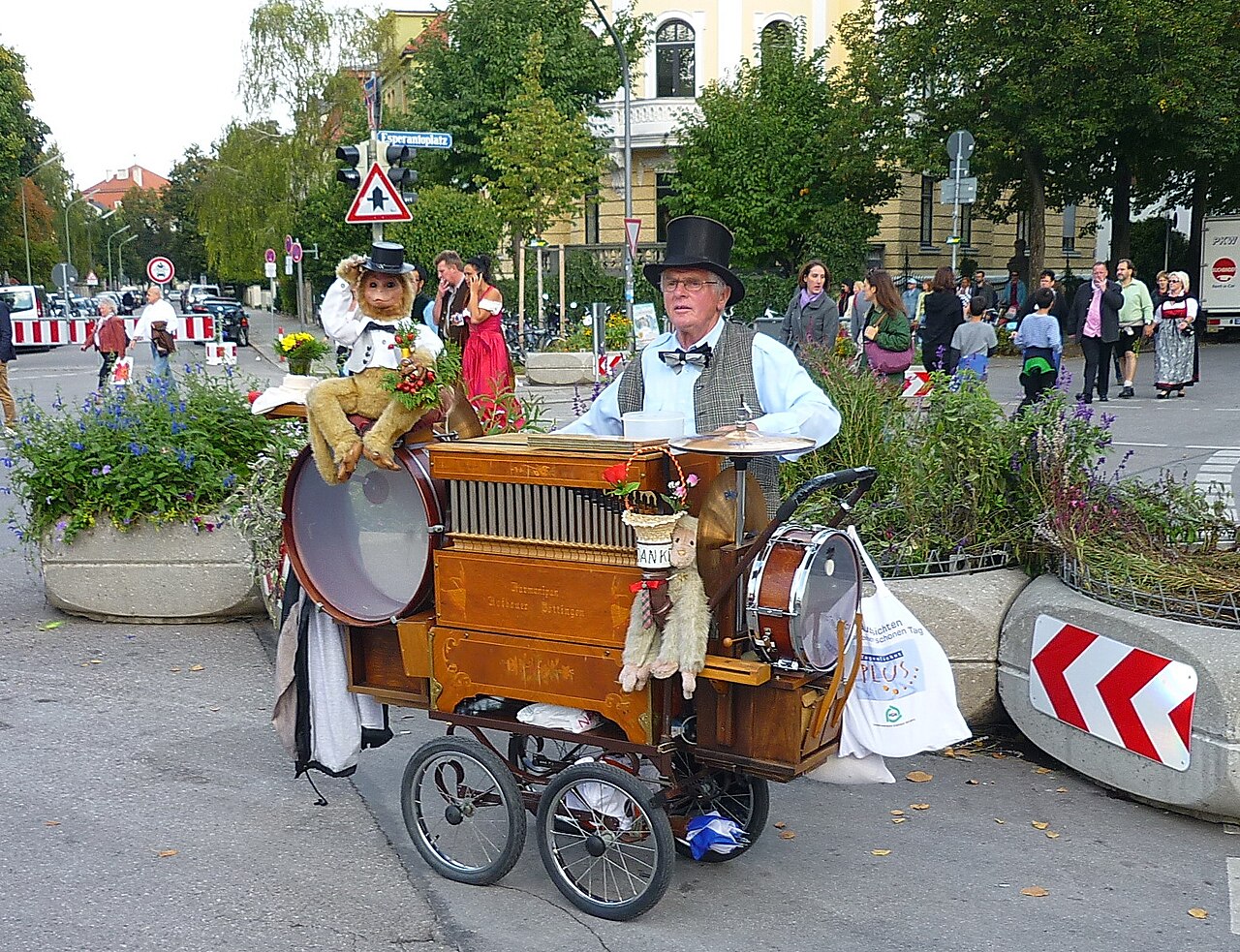 Figure 3 — A small hand-cranked busker / barrel street organ — the compact, portable end of the tradition and the direct ancestor of the modern DIY crank organ