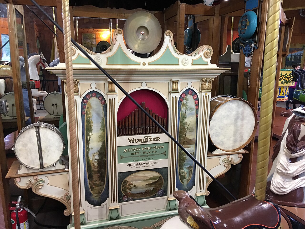 Figure 3 — A Wurlitzer band organ of the North Tonawanda works — the brassy, trumpet-forward voice of the American carousel